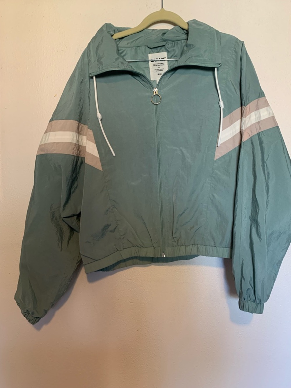 Garage Mint Green Jacket with White Label
